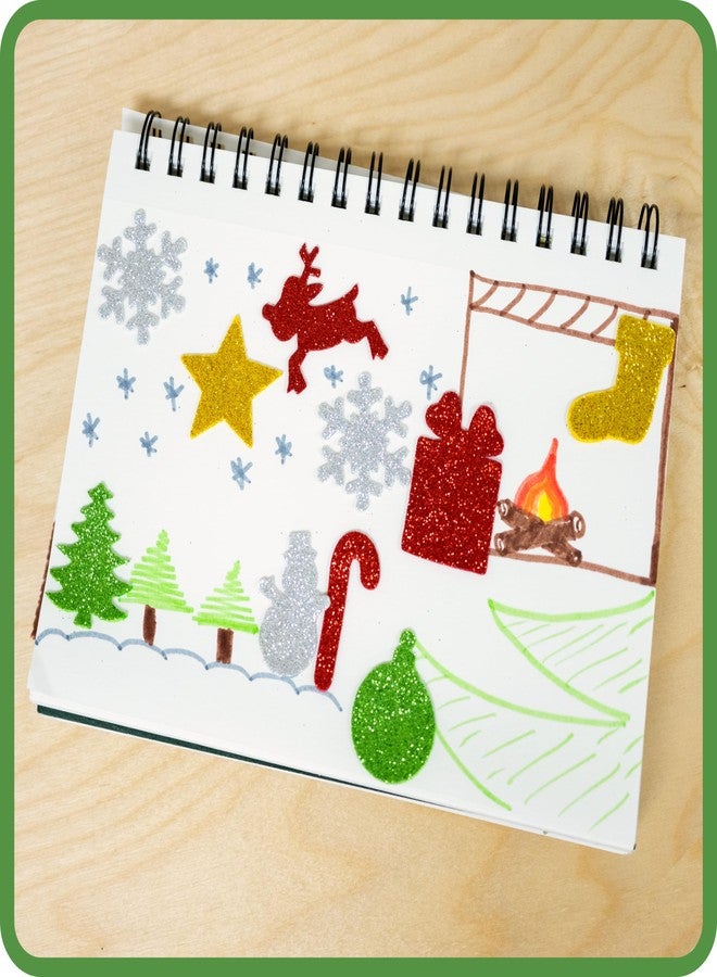 Ready 2 Learn Glitter Foam Stickers | Christmas Shapes | Pack of 168 | Self-Adhesive Stickers for Kids | Perfect for Holiday Crafts and Decorations - Image 5